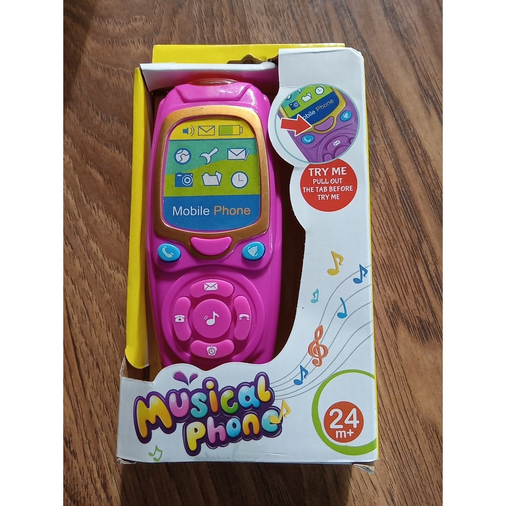 Musical Phone Toy For Toddler 24 Mo+ Push Buttons Makes Different Sounds New - Picture 2 of 11